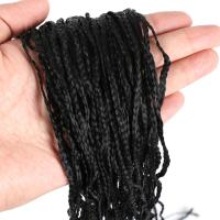 24 hebras/lote de extensiones de cabello con trenzas Zizi senegalesas largas, trenzas en caja de color marrón, pelo trenzado de ganchillo sintético gris - details 15