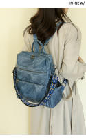 Mochila para mujer, mochila retro ligera para niñas, bolso de hombro de doble propósito, de viaje, de ocio, de gran capacidad. - details 12