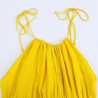 Vestido casual suelto con tirantes y cuello redondo, estilo de vacaciones en la playa, nueva ropa de mujer para el verano de 2025 - details 7