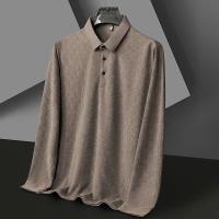Polo informal de manga larga para hombre, color sólido, transpirable, cómodo, versátil, moderno, novedoso - details 12