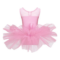 Vestido de baile de Ballet para niñas, sin mangas, lentejuelas brillantes, leotardo de malla, tutú, Ropa de baile, gimnasia, patinaje, disfraz de escenario actuación - details 14