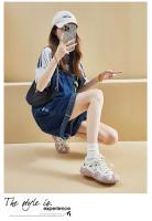 Zapatos de calle informales para mujer, zapatillas de suela gruesa con aumento de altura, versión coreana, color blanco, Primavera - details 10
