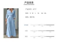 Conjunto Casual de Dos Piezas para Mujer Otoño 2023 Camisas de Manga Larga con Cuello en V - details 1