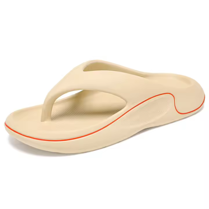 Pisando chanclas de mierda, sandalias de playa resistentes al desgaste, de fondo grueso, de verano, para hombre, antideslizantes, zapatillas de hombre pintadas de fondo suave y ligero - 1