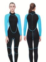Traje de neopreno de cuerpo entero para mujer, de 2 mm de grosor, con protección UV de una sola pieza, mangas largas y relajación - details 0