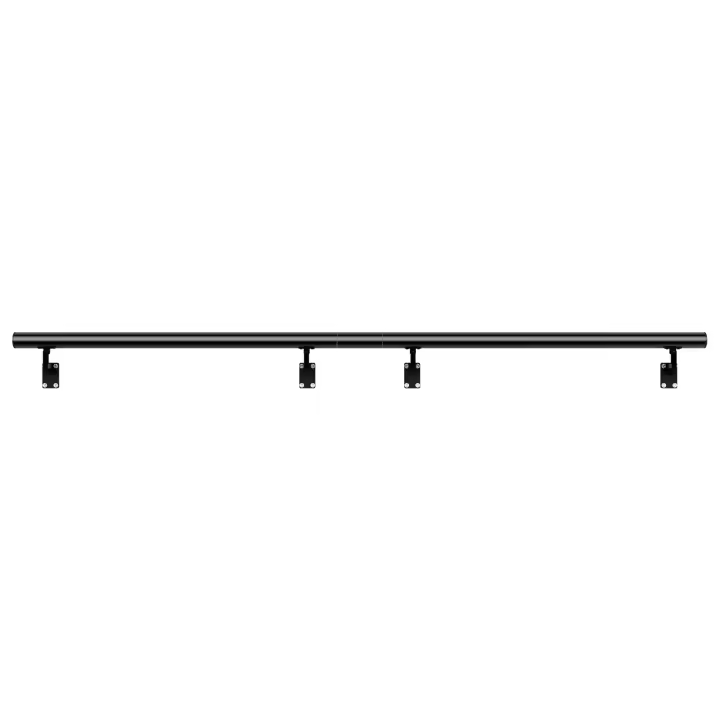 SucceBuy Barandilla de escalera de 12 pies, soporte de pared para escaleras interiores, aleación de aluminio engrosada, capacidad de carga de 440 libras, incluye kit de instalación - 1