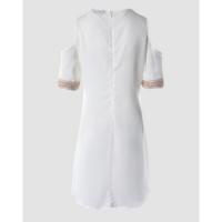 Vestido de verano con cuello en V para mujer, vestidos blancos a la moda para mujer - details 4