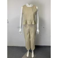 Conjunto casual de verano para mujer, top sin mangas plisado y pantalones cortos de pierna ancha - details 14