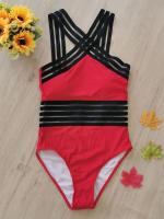 Traje de Baño de Malla Sexy Leopardo Traje de Baño de Cuello Alto para Mujeres - details 8