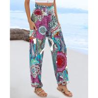 2025 Europa Y Los Estados Unidos Nuevo, Primavera Y Verano Señoras Suelta De Cintura Alta Impreso Pantalones Casuales Mujer - details 16