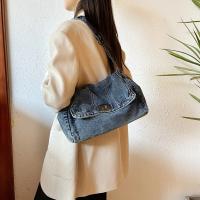 Bolso de hombro versátil y elegante de moda 2015 con correa de cadena - Casual, azul y blanco, gran capacidad, correa fija, forro de poliéster, bolso de mano - details 1