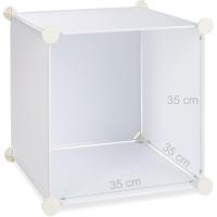 Armario Modular con 11 Compartimentos y 2 Barras, Blanco, 37x110x181 cm, plástico - details 4