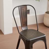 Juego de 4 Sillas de Comedor de Metal Vintage Industrial Adecuado para Uso Interior y Exterior - details 16
