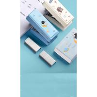 Mini juego de grapadora portátil (enviar 400 grapas), carpeta de rotafolio de papel con animales bonitos, papelería, herramientas de encuadernación para oficina, suministros escolares - details 1