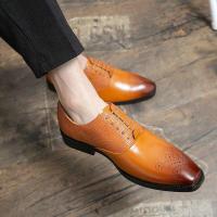 2025 Exquisito vestido artesanal elegante ocasión cuero transpirable zapatos formales de boda de negocios para hombres - details 12