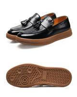 Zapatos casuales para hombres tendencia que aumenta los zapatos de cuero de cabeza redonda mocasines transpirables británicos - details 13