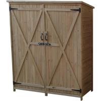 Armario Multiusos para Jardín 40x75x90 cm en Madera con 2 Capas de Pintura Impermeable |   Patas y Suelo - details 15