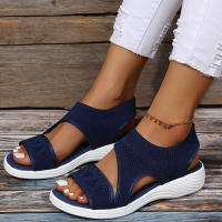 Sandalias Romanas de Verano para Mujer, Plataforma con Cuña, Rosa/Azul/Negro - details 9
