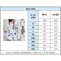Vestido de verano sin mangas para mujer, vestido estampado con cuello en V, moda femenina - details 0