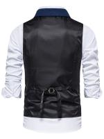 Chaleco elegante en espiga para hombre, para banquetes de negocios y bodas, chaleco informal elegante y cómodo para hombre - details 9