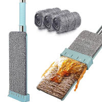 Fregona plana de microfibra, accesorio manos libres para limpiar el suelo, con almohadillas lavables, herramientas de limpieza para el hogar, 2023 - details 0