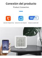 Termómetro Digital Inteligente para Interior, Sensor de Humedad y Temperatura con Bluetooth/WiFi, Compatible con Alexa y Google Home, Pantalla LCD, Monitor Ambiental para Hogar/Oficina, Integración Tuya/Smart Life (Blanco) - details 1