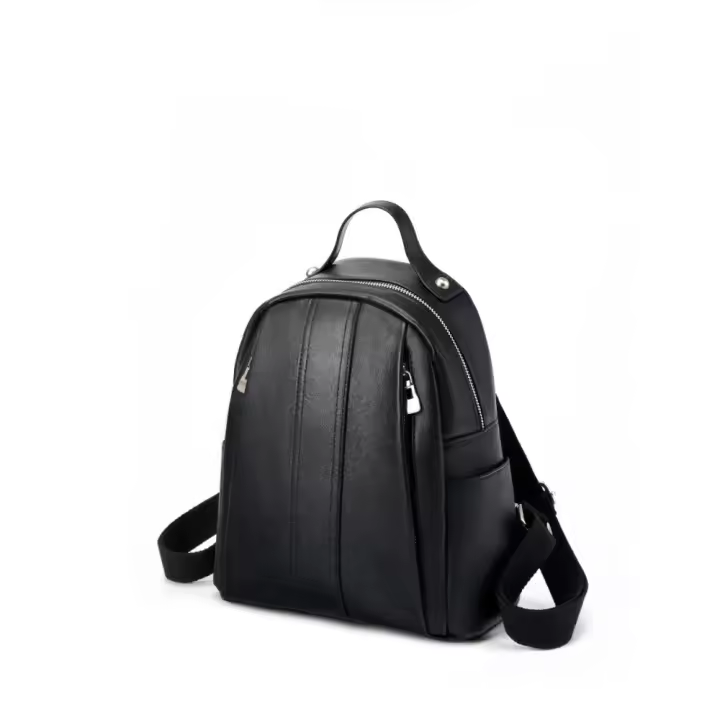 Mochila de piel de vaca de primera capa versátil de gran capacidad Mochila de mujer bolso versátil de cuero suave - 1