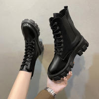 Nuevas botas cortas negras de moda geniales de moda botas de mujer de tacón grueso de suela gruesa - details 22