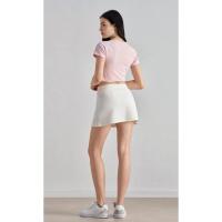Falda de cintura alta con cordón ajustable, minifalda deportiva informal para mujer, pantalones cortos, falda de tenis para fitness - details 0