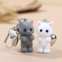 Llavero De Gato Flocado Lindo Colgante Para Teléfono Y Auriculares Adorno Para Bolsa Y Coche Joyería Regalo Para Todas Las Edades - details 1