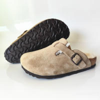 Zapatos de cuero para hombre y mujer, antideslizantes, con bolsa, estilo fresco, zapatillas de playa, lana caliente. - details 2