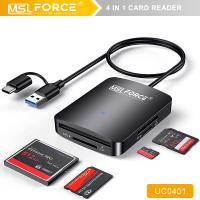 Adaptador de Tarjeta de Memoria USB 3.0 4 en 1 con Acceso Paralelo a 4 Ranuras 5Gbps Escritura Lectura Mslforce Compact Flash Tarjeta SD TF CF MS 5Gbps - details 0