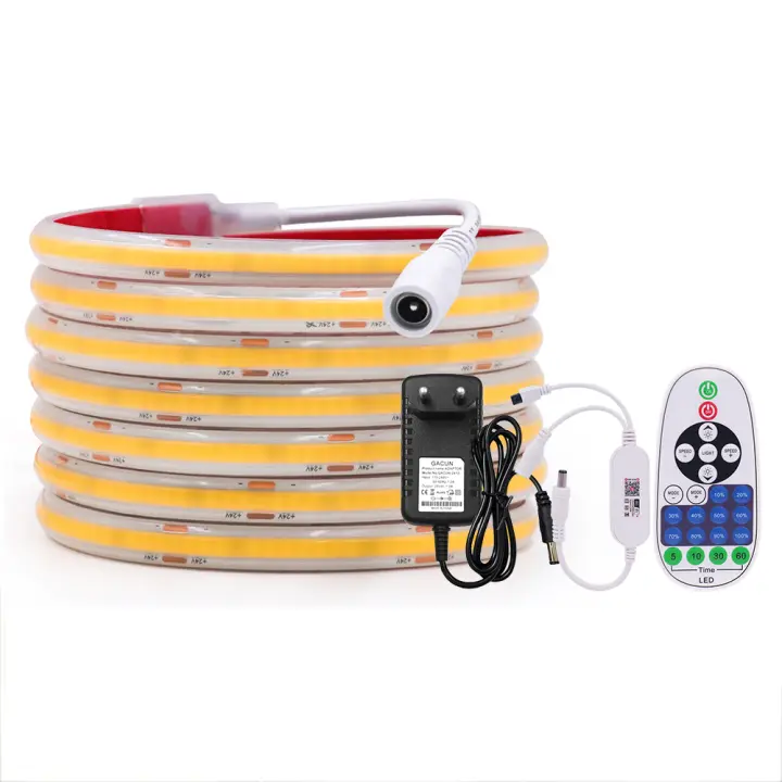 GAHADA Tira LED COB de Alta Densidad Impermeable IP68, Control Inteligente Wifi, Suministro de Energía, Cinta Flexible para Iluminación y Decoración - 1