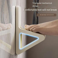 Reposapiés de ducha antideslizante, Pedal de pie para baño montado en la pared sin perforaciones, ayuda para el paso de pierna, Pedestal de reposapiés de inodoro retráctil - details 9
