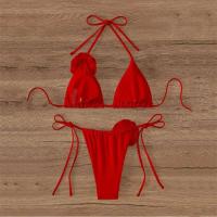 Bikini tanga para mujer, traje de baño brasileño con cordones, conjunto de bikini para mujer 2025 - details 30
