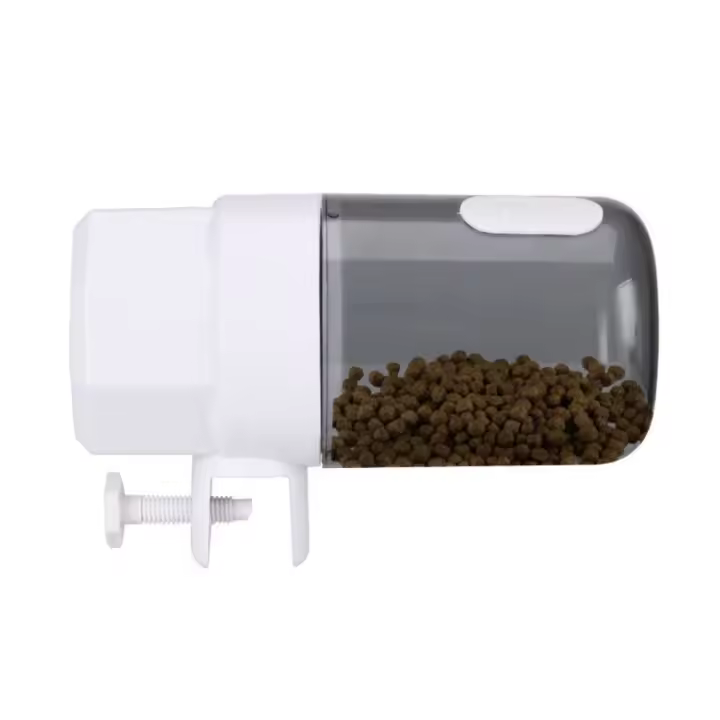 Alimentador automático de tanque de peces de gran capacidad, temporizador de plástico alimentado por batería, alimentador de peces, temporizador inteligente ajustable - 1