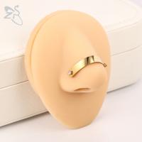 ZS 1 Juego de Piercing de nariz de acero inoxidable de 24/30/35/40/45/50MM para hombres y mujeres, Piercings de puente de nariz ajustables Punk, joyería para el cuerpo - details 3