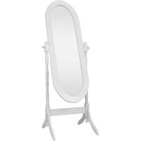Longitud Total de pie Espejo de tocador Ajustable Dormitorio Muebles de Madera, Color Blanco - details 3