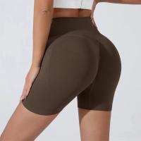 Pantalones cortos deportivos de realce de cadera color melocotón para mujer, pantalones cortos ajustados de tres puntos para adelgazar el vientre, entrenamiento para correr, pantalones de secado rápido - details 10