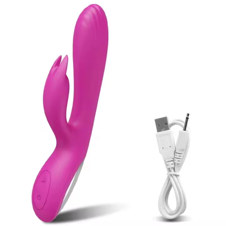 Leten-vibrador de conejo fuerte, consolador de punto G, juguete sexual para adultos para mujer, masajeador de vagina de silicona suave, estimulador de clítoris vaginal recargable - 1