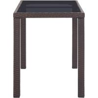 Mesa de jardín, muebles, mesa auxiliar, decoración exterior, terraza, exterior, patio, parque, ratán sintético gris - details 8