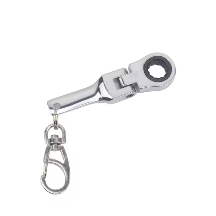 Llave de trinquete de apariencia compacta, diseño plegable, llave de trinquete de Material metálico, 4 colores disponibles, giratoria de 180 grados - 1