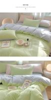 Juego de Cubierta de Edredón de Algodón 100% Doble Piel Amigable con la Piel Funda de Cama Personalizada Sin Sábanas - details 16