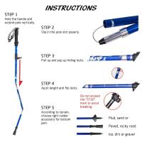 Bastones para caminar plegables, bastones de Trekking ultraligeros, senderismo, viajes, antigolpes, para montañismo, poste telescópico para correr al aire libre, 2 uds. - details 1
