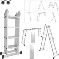 Escalera Telescópica de Aluminio Extensible, Antideslizante, Multiusos Carga de 150kg - details 55