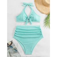 Traje de baño de gran tamaño para mujeres embarazadas, cubierta de vientre de color sólido de moda, vacaciones de primavera caliente - details 0