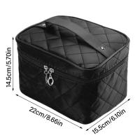 Bolsa de cosméticos acolchada de viaje, bolso multifuncional de gran capacidad, impermeable, estuches de cosméticos para mujer - details 1