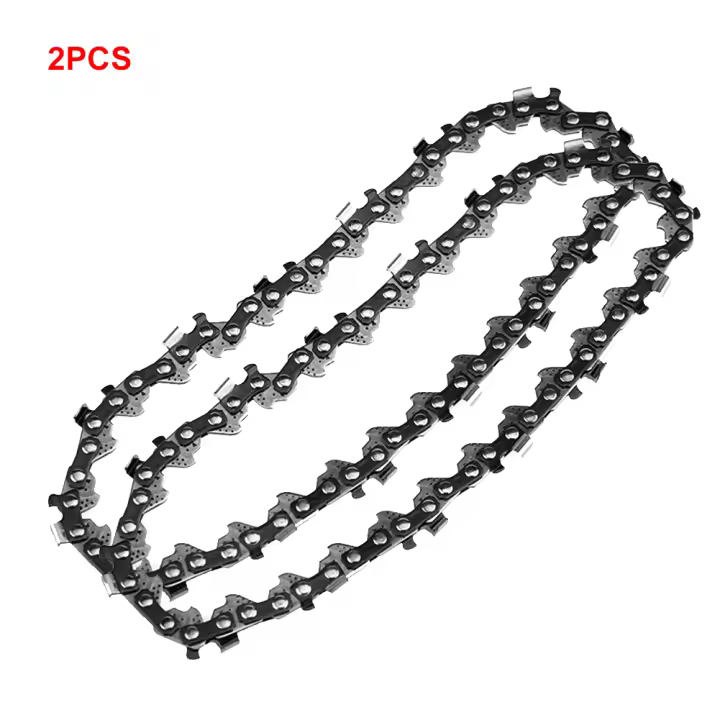 Mini cadena de motosierra de acero de 4 pulgadas 2 uds. cadena guía ligera adecuada para motosierra eléctrica inalámbrica de 4 pulgadas - 1