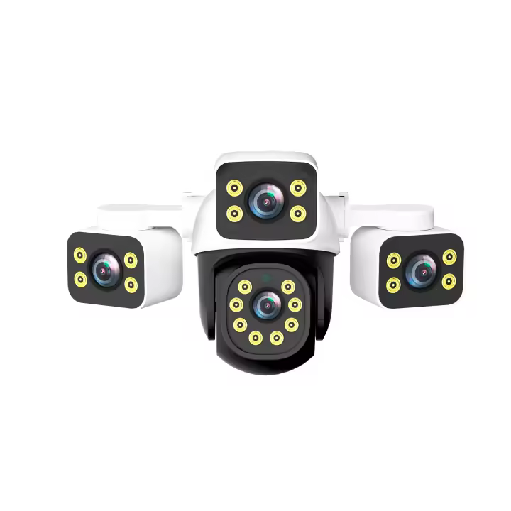 Cámara de Seguridad WiFi de Tres Pantallas Visión Nocturna Infrarroja Seguimiento Automático - 1