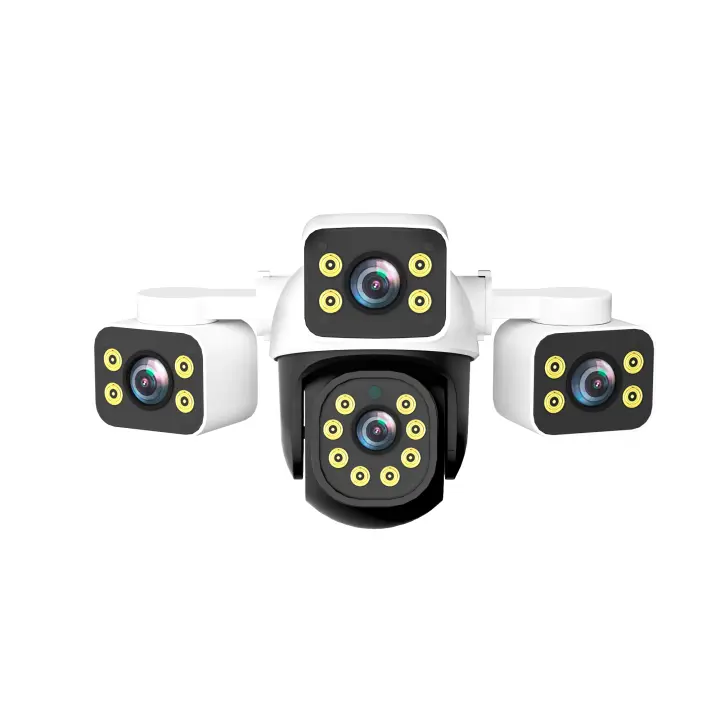 Cámara de Seguridad WiFi de Tres Pantallas Visión Nocturna Infrarroja Seguimiento Automático - 1